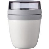 Mepal Lunchpot mini – 300 ml + 120 ml – Yoghurt en Muesli beker to go – Ellipse – Wit
