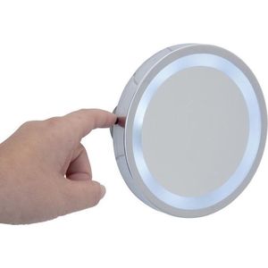 Wenko wand spiegel met zuignap en verlichting / Mosso LED - 3x / batterijen