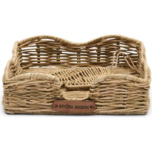 Riviera Maison Servethouder vis Bruin - Fish Servetbakje, Tafeldecoratie - Rattan - (LxBxH) 20x20x6