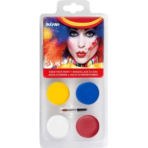 Boland - Palet Clown schmink - - Schmink palet - Carnaval, Themafeest, Halloween, Kinderfeestje - Clown - Circus