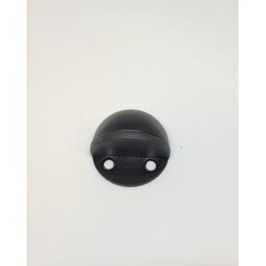 Jumada's - Deurstopper RVS - Zelfklevende Deurstop - Metaal - Doorstop - Inclusief plakstrip en 2 schroeven - Zwart