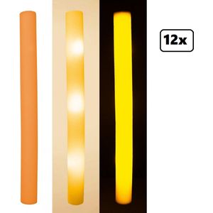 12x LED Foam stick licht oranje - Holland Orange festival thema feest party disco led verlichting fun