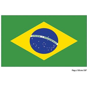 Vlag Brazilië Braziliaanse vlag 150x90cm