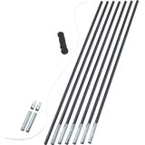 Easy Camp Pole DIY 9.5 mm Tentstok - Glasvezel - Black/Silver