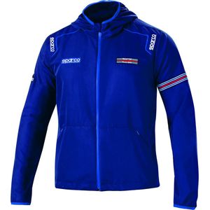 Sparco Martini Racing Windstopper - Waterafstotend en Winddicht Jack voor Heren met Martini Racing design - L - Marineblauw