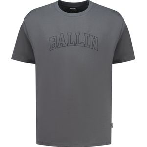 Ballin Amsterdam - Heren Loose Fit T-shirts Crewneck SS - Antra - Maat L