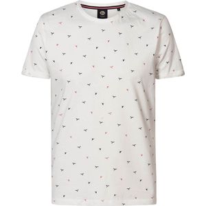 Petrol Industries - Heren All-over Print T-shirt Escapade - Wit - Maat XL