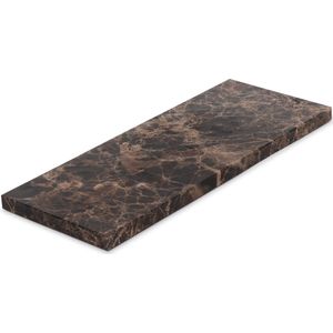 MOOISA - Marmer - dienblad rechthoek S - bruin marmer - 10x25cm - rond marmer dienblad - vierkant marmer dienblad - decoratie schaal - tapasplank - serveerplank
