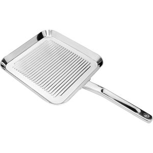 Grillpan, 5-ply, RVS, 28 x 28 cm - Cookai