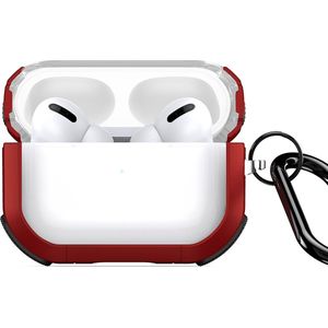 Mobigear Hoesje geschikt voor Apple AirPods Pro 1 Hardcase Hoesje | Mobigear Shockproof - Rood