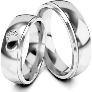 Jonline Prachtige Zilveren Ringen voor Hem en Haar| Trouwringen | Vriendschapsringen | Relatieringen