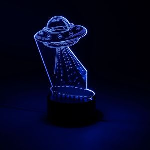 LedyourLight 3D Led Lamp Ufo - 7 Kleuren Nachtlampje