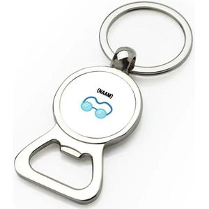 Akyol - duikbril met je eigen naam flesopener - Zwemmen - sport liefhebbers - mensen die houden van zwemmen - zwemdiploma - zwemcadeau - verjaardagscadeau - verjaardag - cadeau - kado - geschenk - gift - 9 bij 3 cm
