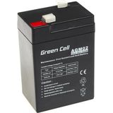 Green Cell 6V 4.5Ah (4.6mm) 4500mAh VRLA AGM accu