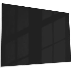 Designglas Glazen Whiteboard - Gehard Glas - Magneetbord - Memobord - Magnetisch - Krasbestendig - Frameless - 120x90cm - Zwart