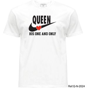 T-shirts King and Queen T-shirts, shirts for couples, partner look, suitable for, with 'King' or 'Queen' print His One and Only Nike model