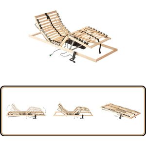 vidaXL Lattenbodem 7 zones elektrisch 90x200 cm Elektrische Lattenbodem - Verstelbare Bedbodems - Lattenbodem Met Motor - Boxspring Alternatief - Houten Bedbodem