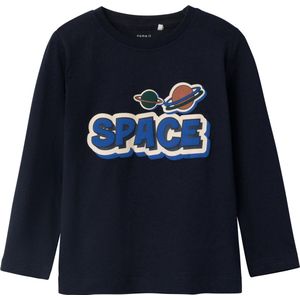 Name it t-shirt jongens - donkerblauw - NMMles - maat 116