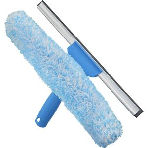 Professionele Microfiber Venster Combi: 2-in-1 Zuiger en Scrubber voor Perfecte Ramen