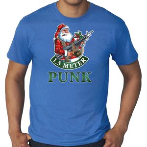Grote maten fout Kerstshirt / Kerst t-shirt 1,5 meter punk blauw voor heren - Kerstkleding / Christmas outfit XXXL