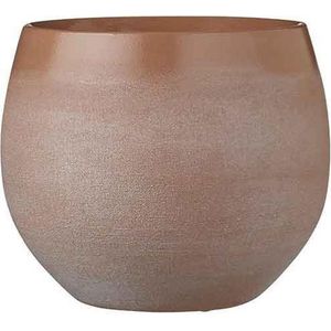 Mica Decorations douro ronde bloempot taupe maat in cm: 18 x 20 - TAUPE