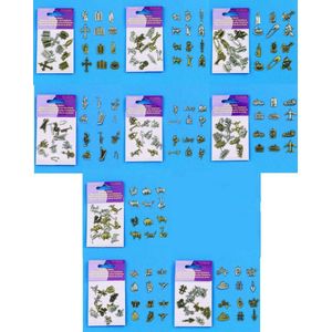 Embellishments - 108 Stuks - Versieringen voor Scrapbook, Kaarten en veel andere creatieve projecten