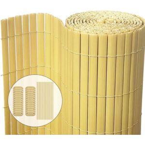 Balkonscherm PVC Tuinscherm Privacy Scherm Mat Hekwerk voor Balkon Terras Windbescherming Privacy Outdoor Balkon Bekleding Weerbestendig UV-bescherming voor Balkon Tuin Luifel Hekwerk voor Terras Bamboe 80*300cm