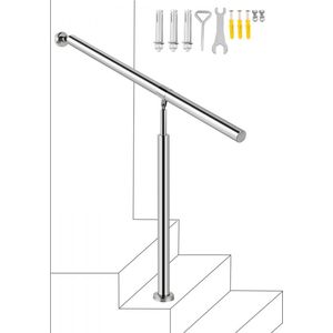 Balustrade Trap Trapleuning voor buiten cRoestvrijstalen balustrade OneStairs 80x90cm wand