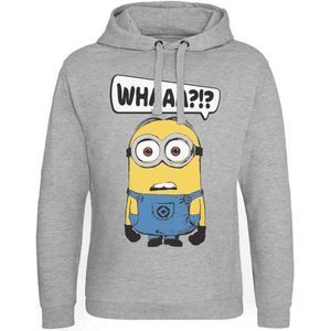 Minions Hoodie/trui -XL- Whaaa?!? Grijs