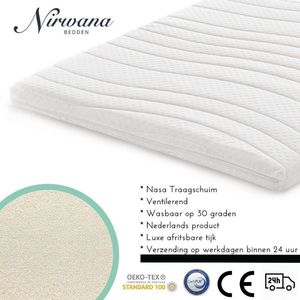 Nirwana Bedden - Topdekmatras - 140x200 - Nasa Traagschuim - 7CM