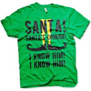 Elf Heren Tshirt -2XL- Santa's Coming Groen