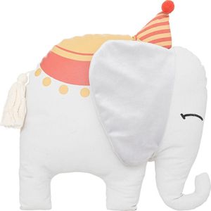 Atmosphera Kids Olifantenkussen - 38x10x42cm - Wit