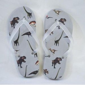 Kinderslipper - dino slippers - stoere jongens en meiden - kids flip flop teenslipper - maat 35-37 - 8 tot 10 jaar