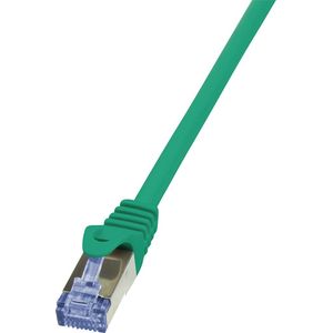 Logilink Cq3025S Rj45 Netwerk Aansluitkabel Cat 6A S/Ftp 0.5 M Groen Vlambestendig Snagless