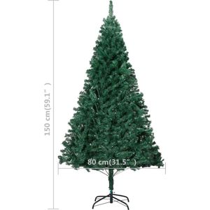 vidaXL-Kunstkerstboom-met-verlichting-en-kerstballen-150-cm-PVC-groen