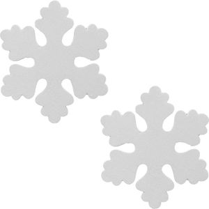Witte sneeuwvlokken 40 cm - hangdecoratie / boomversiering wit