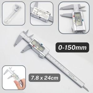 ELEKTRONISCHE DIGITALE DISPLAY SCHUIFMAAT/KLAUWMETER, Maximaal Meetbereik 150MM, Kleur ZILVER