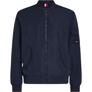 Tommy Hilfiger Polyester Bomber Jas - Heren - Donkerblauw - Maat L