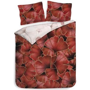Heckett & Lane Daya - Dekbedovertrek - Lits-jumeaux - 260x200/220 cm + 2 kussenslopen 60x70 cm - Plum Red