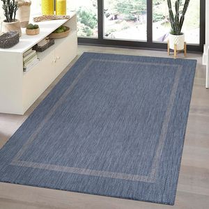 Relax Uni Binnen en Buiten - Vloerkleed - Indoor & Outdoor - Laagpolig Effen - Blauw- 160x230 CM