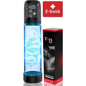 Toys Hub® Automatische Penispomp MAX - Met 2 Penisringen & Ebook - Elektrisch - USB Oplaadbaar - LED Scherm - Sex Toys voor Mannen - Penis Vergroter – 20 CM