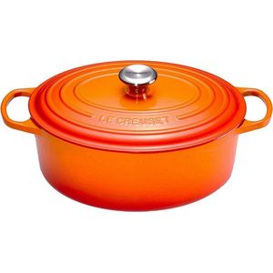 Le Creuset Signature ovale braadpan Ø 33cm, Oranjerood