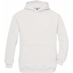 Witte katoenmix sweater met capuchon voor jongens 98/104