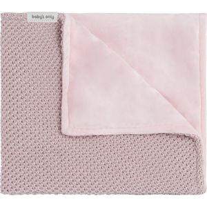 Baby's Only Gebreide wiegdeken soft - Baby deken Sparkle Flavor - Dekentje voor jongens en meisjes - 2.1 TOG - 70x95 cm - Zilver-Roze Mêlee - Met subtiel glittertje