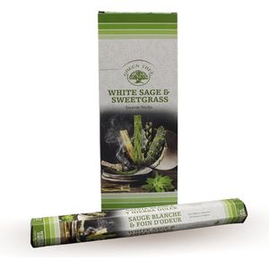 Green Tree White Salie & Sweetgrass wierook (3 pakjes)