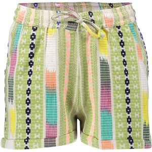 Geisha zomer short meisjes - fancy woven - groen / lime