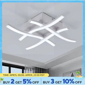 24W Moderne Led Plafondlampen - LED Kroonluchter - Voor Thuisverlichting - Black