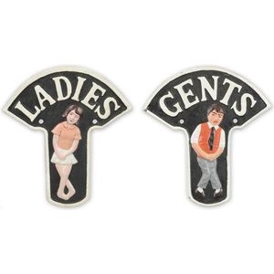 Toilet bordjes - Ladies en Gents - Klassiek & gietijzer