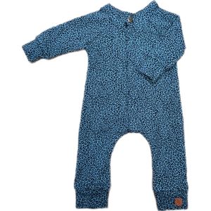 Onesie panter dusty blauw