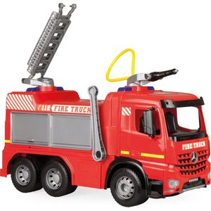 Lena Brandweerwagen Giga Trucks Junior 66 Cm Rood/Zilver